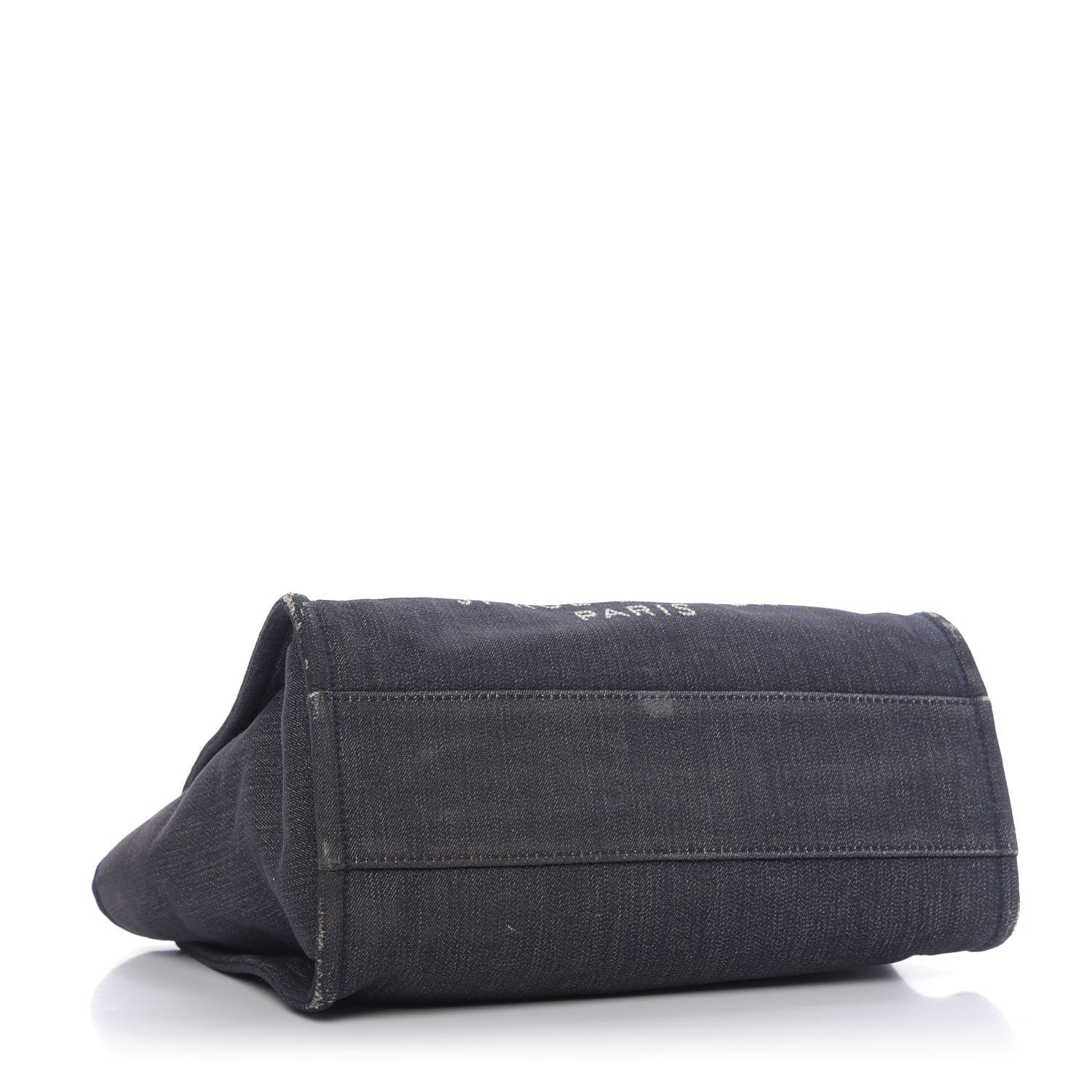 Chanel Canvas Small Deauville Tote Dark Blue 4 of 9