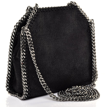 Stella McCartney Shaggy Deer Crystal Stones Peace Tiny Falabella Tote Black 3 of 10