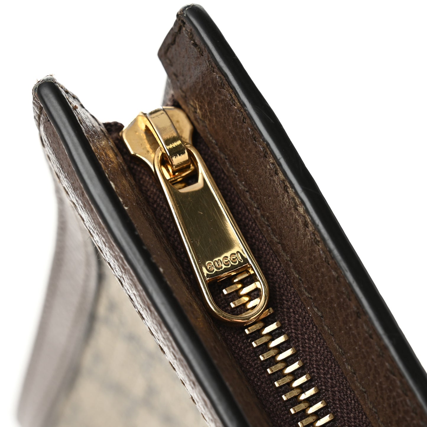 GG Supreme Monogram Web Ophidia Pouch Brown