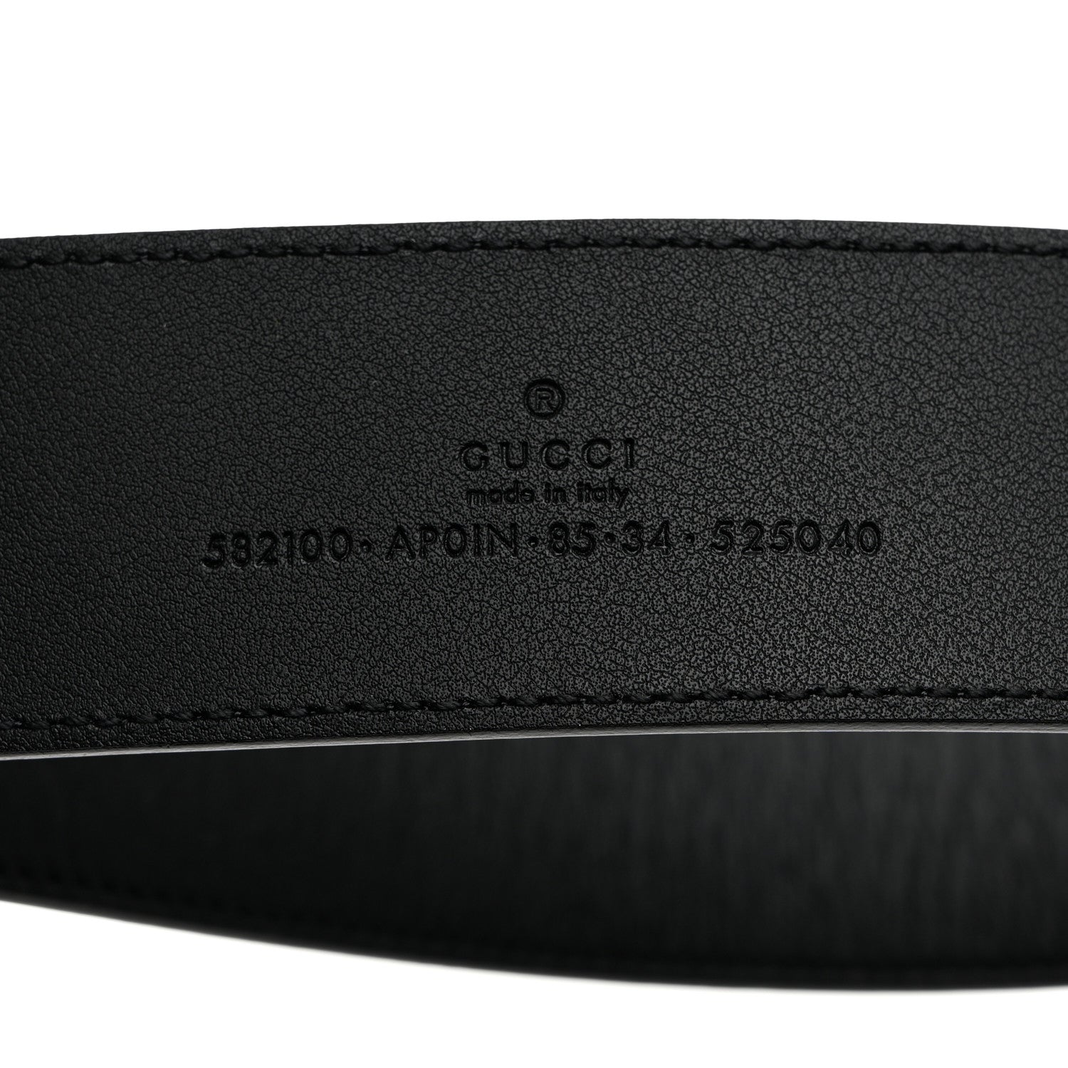 Gucci Calfskin Crystal Double G 40mm Belt 85 34 Black 3 of 5