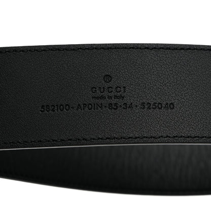 Gucci Calfskin Crystal Double G 40mm Belt 85 34 Black 3 of 5