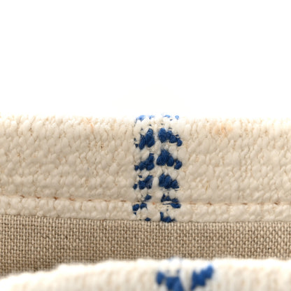 Celine Canvas Calfskin Stripe Triomphe Small Cabas Thais White Blue 11 of 11