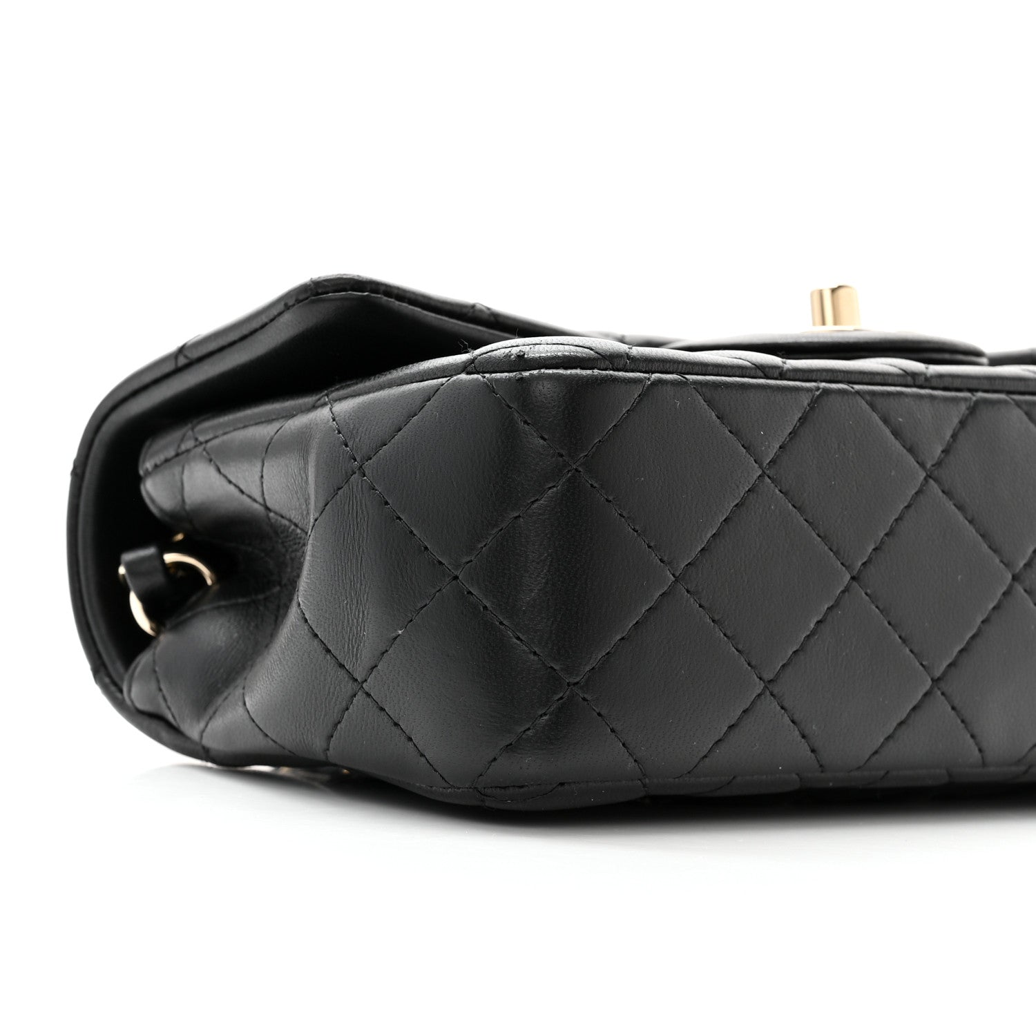 Chanel Lambskin Quilted Mini Rectangular Flap Black 9 of 11