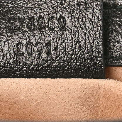 Gucci Vintage Effect Calfskin Matelasse Diagonal Super Mini GG Marmont Shoulder Bag Cognac Black 8 of 10