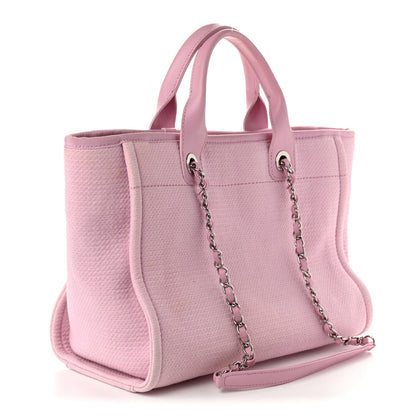 Chanel Mixed Fibers Small Deauville Tote Pink 4 of 11