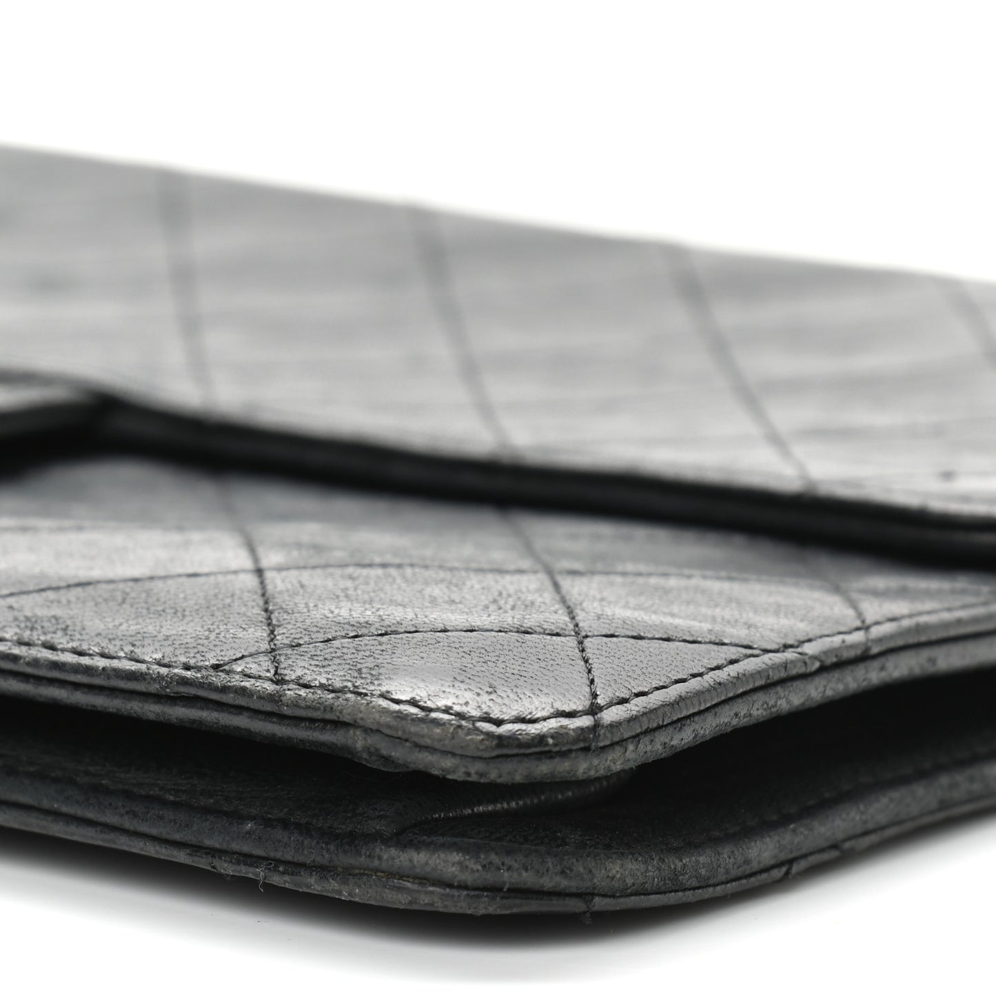 Lambskin Quilted Small Single Flap Black