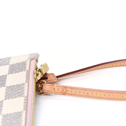 Louis Vuitton Damier Azur Neverfull MM GM Pochette Rose Ballerine 5 of 5
