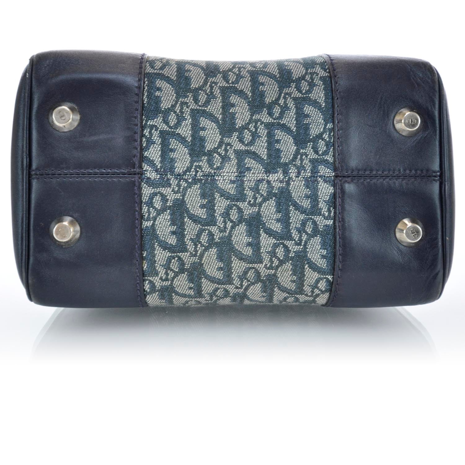 Christian Dior Monogram Boston Navy Blue 5 of 9