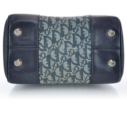 Christian Dior Monogram Boston Navy Blue 5 of 9