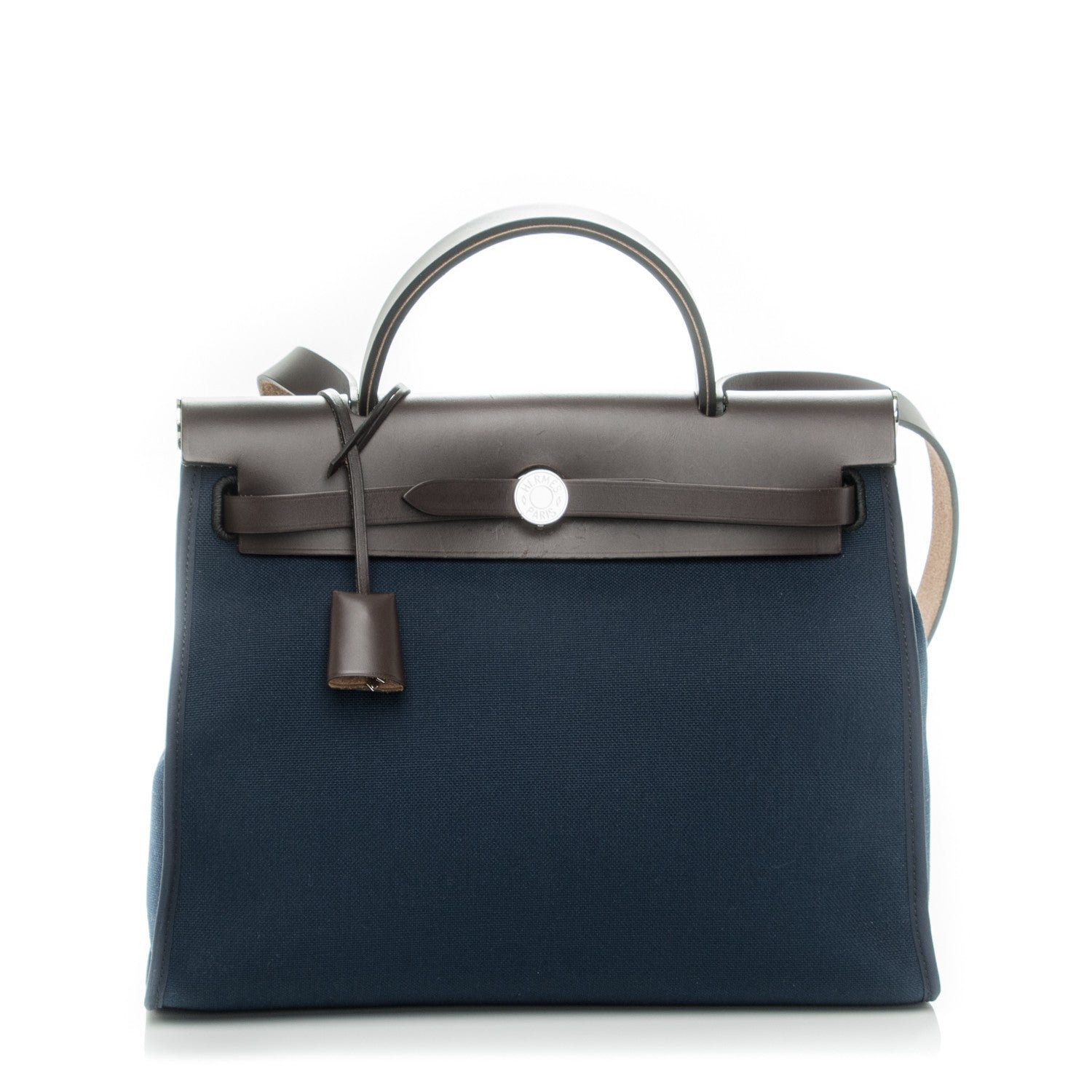 Hermes Toile Vache Hunter Herbag Zip PM 31 Bleu Marine Ebene 1 of 8