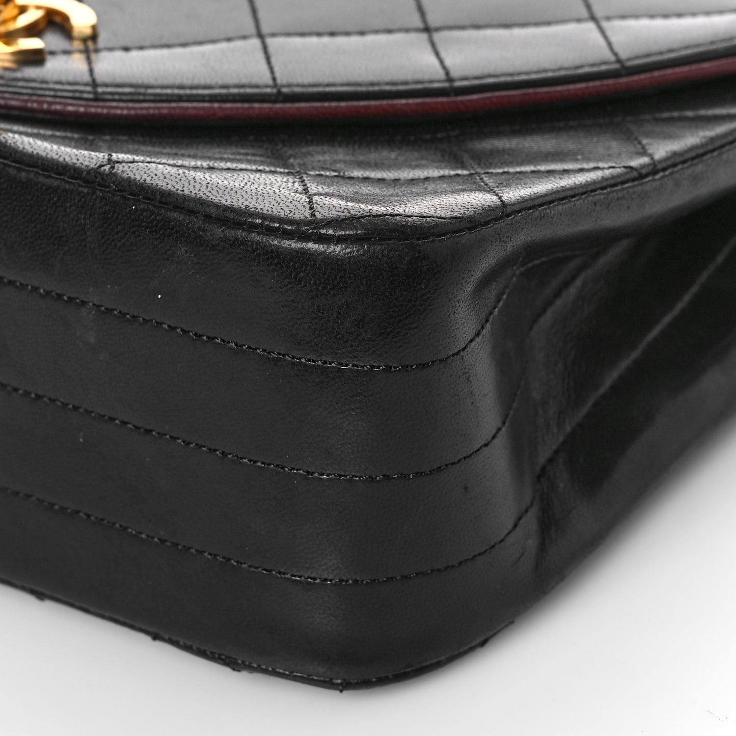 Lambskin Quilted Small Single Flap Black