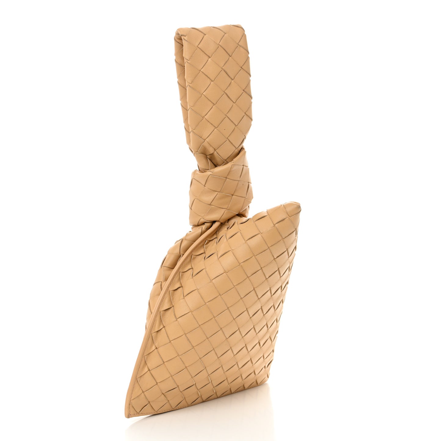 Nappa Intrecciato Mini BV Twist Almond
