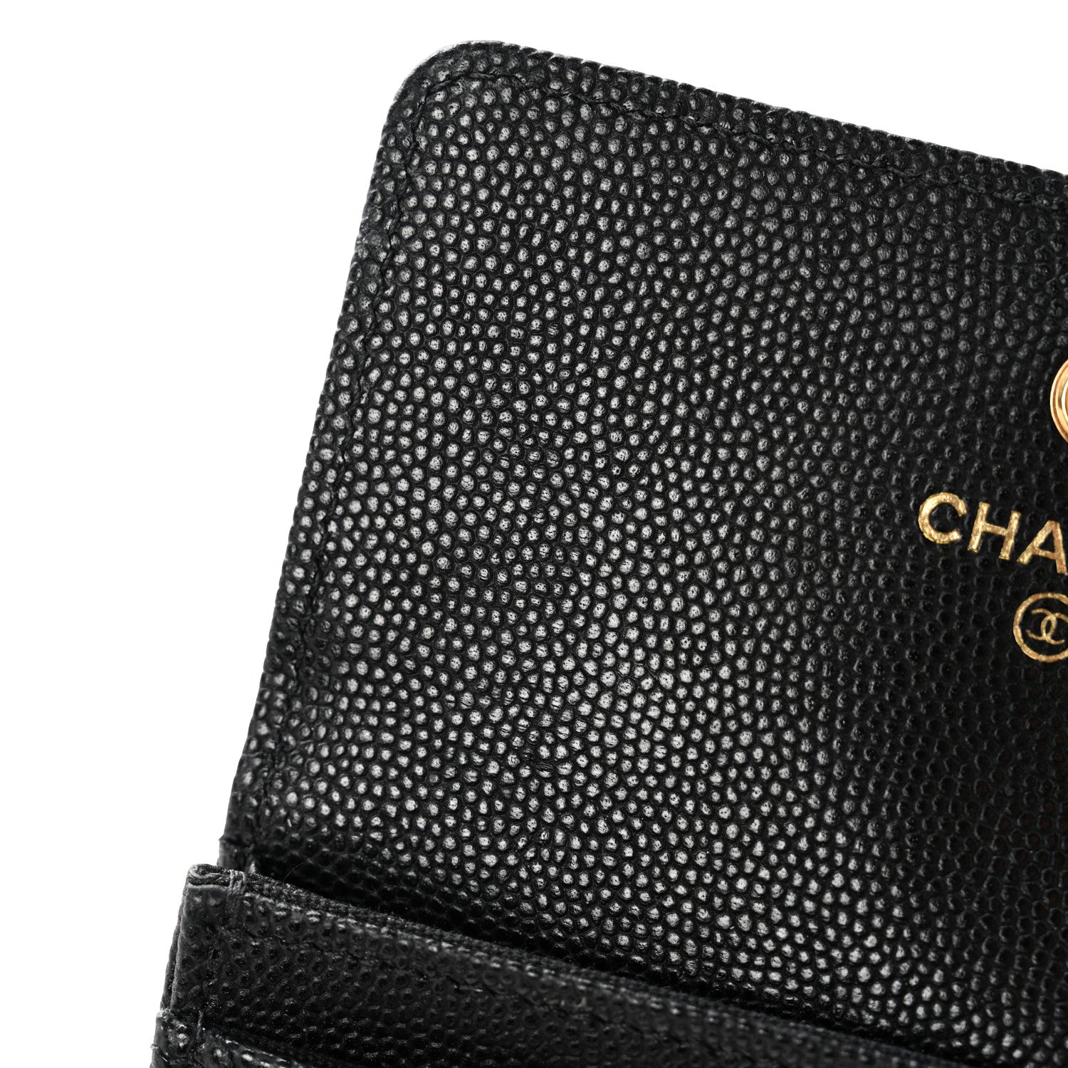 Chanel Caviar Quilted Enamel Coco Casino Flap Card Holder Wallet Black 10 of 10