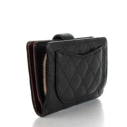 Chanel Caviar Quilted Zipped Pocket Wallet Black 3 of 8
