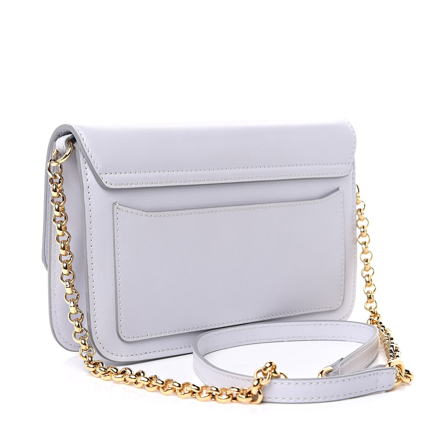 Chloe Calfskin Suede C Clutch With Chain Light Cloud 3 of 11