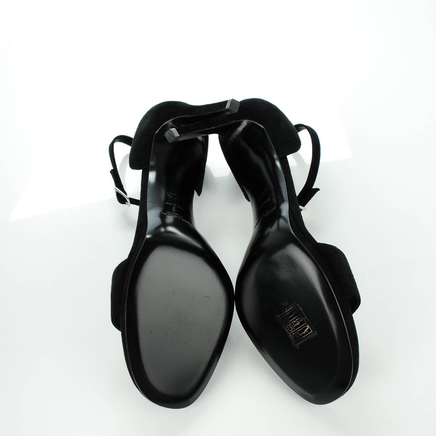 Kid Scamosciato Jane 80 Ankle Strap Sandals 40.5 Black