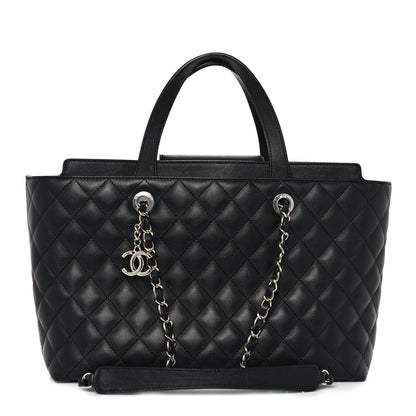 Chanel Calfskin Quilted Large Easy Shopping Tote Black 1 of 8