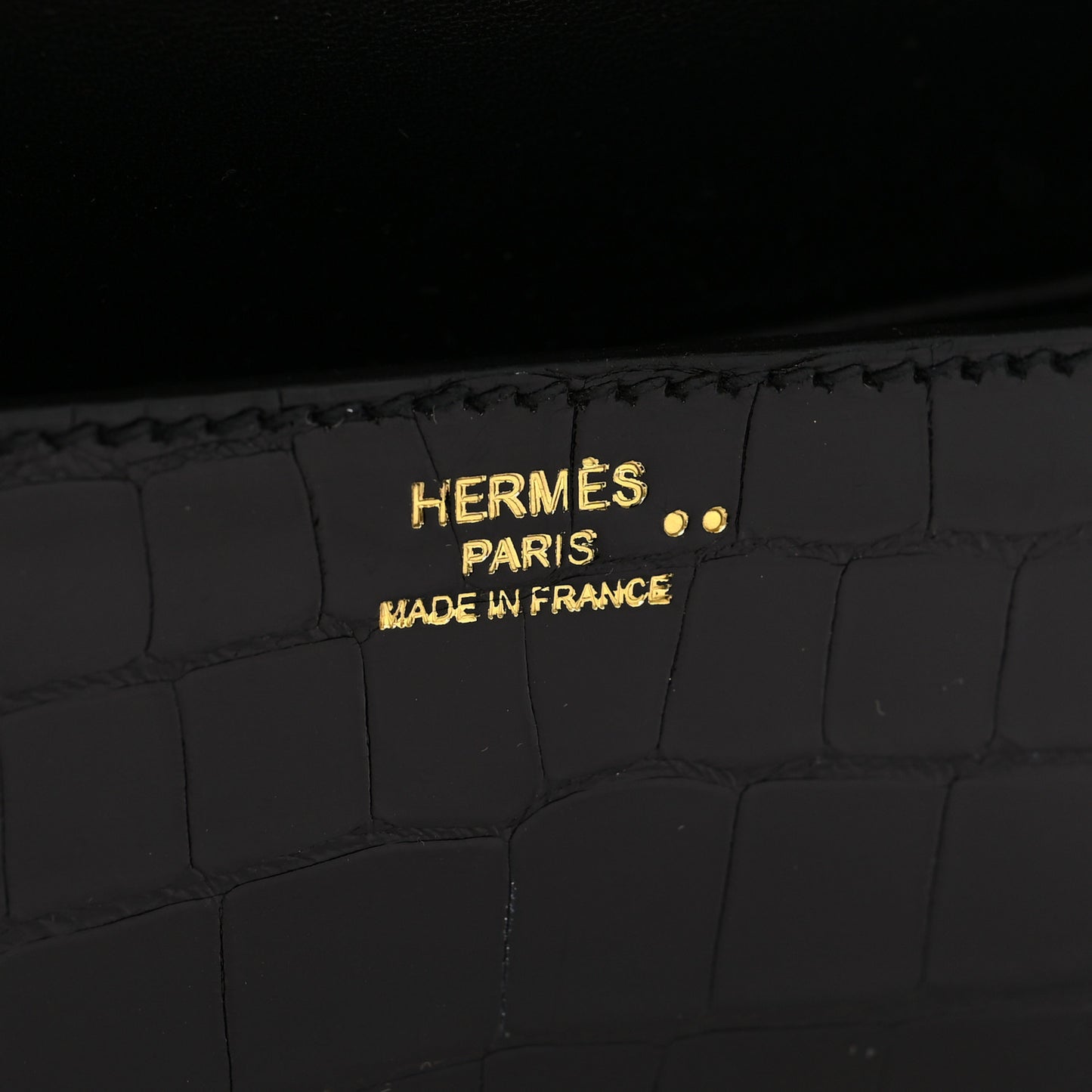 Shiny Niloticus Crocodile Egee Clutch Black