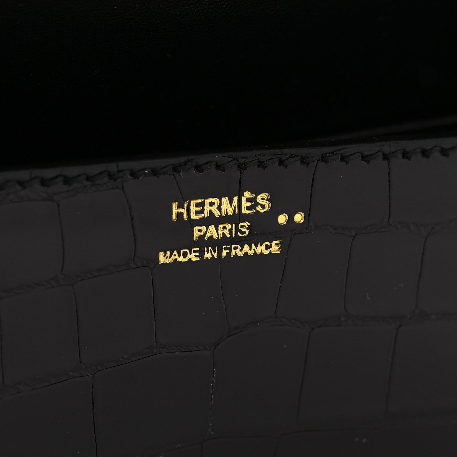 Hermes Shiny Niloticus Crocodile Egee Clutch Black 5 of 12