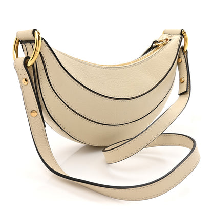 Chloe Grained Calfskin Banana Crossbody Bag Vegetal Beige 3 of 10