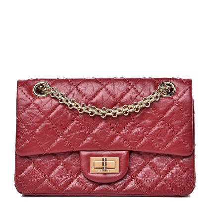 Chanel Aged Calfskin Quilted 2.55 Reissue Mini Flap Red 1 of 10
