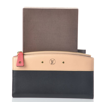 Louis Vuitton Calfskin City Steamer Wallet Black Creme Bourgogne 8 of 8