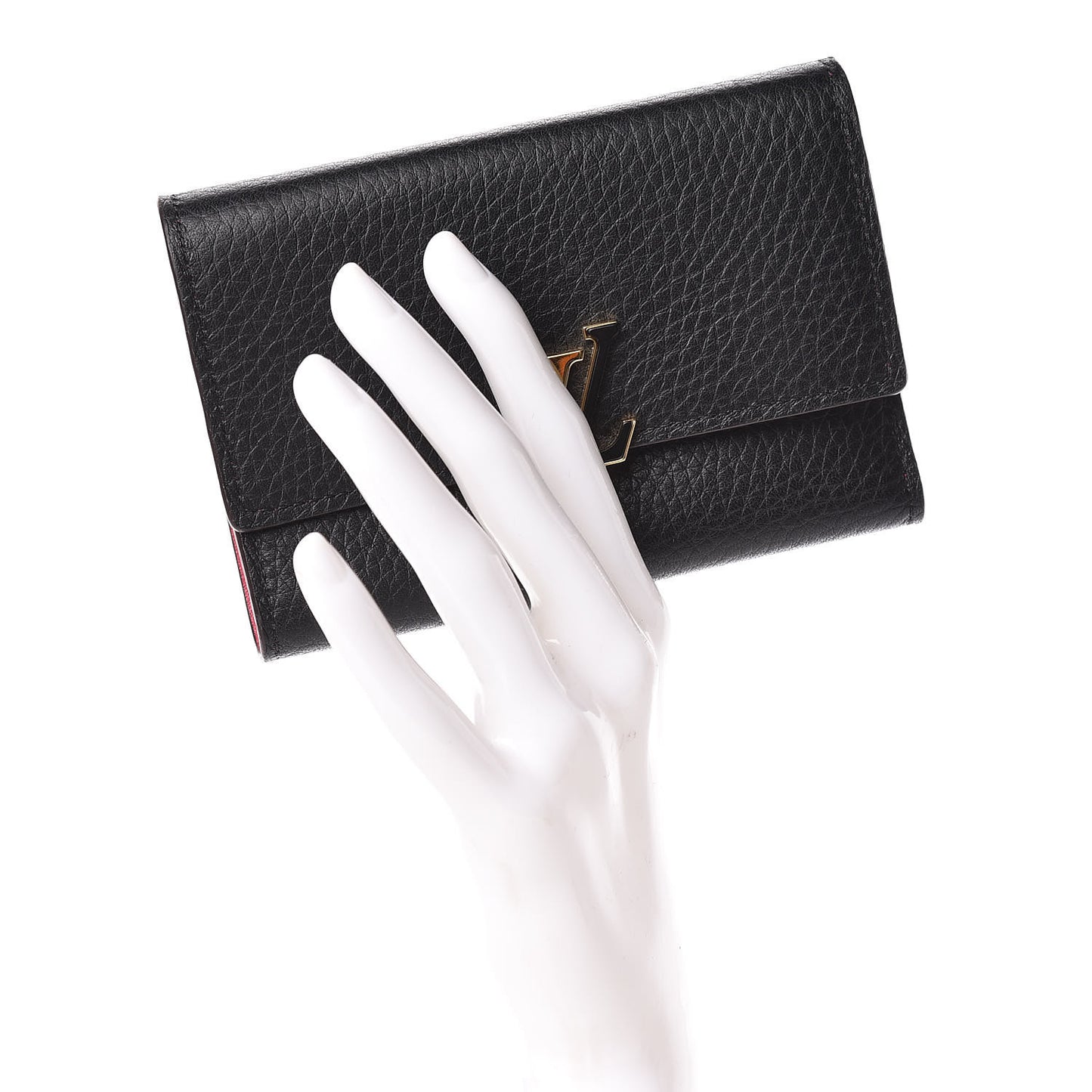 Taurillon Capucines Compact Wallet Black