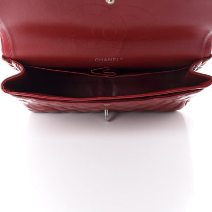 Chanel Patent Quilted Jumbo Double Flap Red 5 of 11