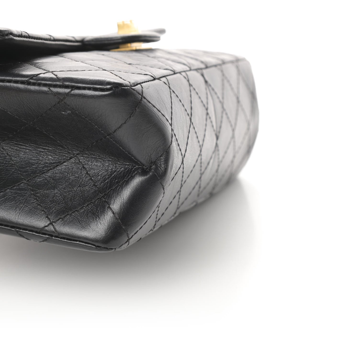 Aged Calfskin Quilted 2.55 Reissue 226 Flap Black