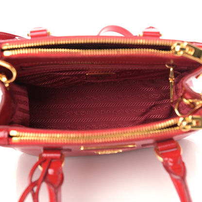 Prada Saffiano Mini Galleria Double Zip Tote Fuoco 5 of 17