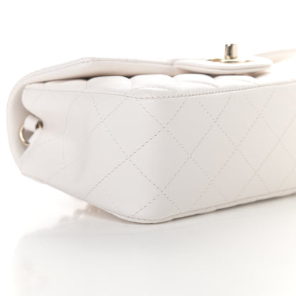 Chanel Lambskin Quilted Mini Rectangular Flap White 9 of 11