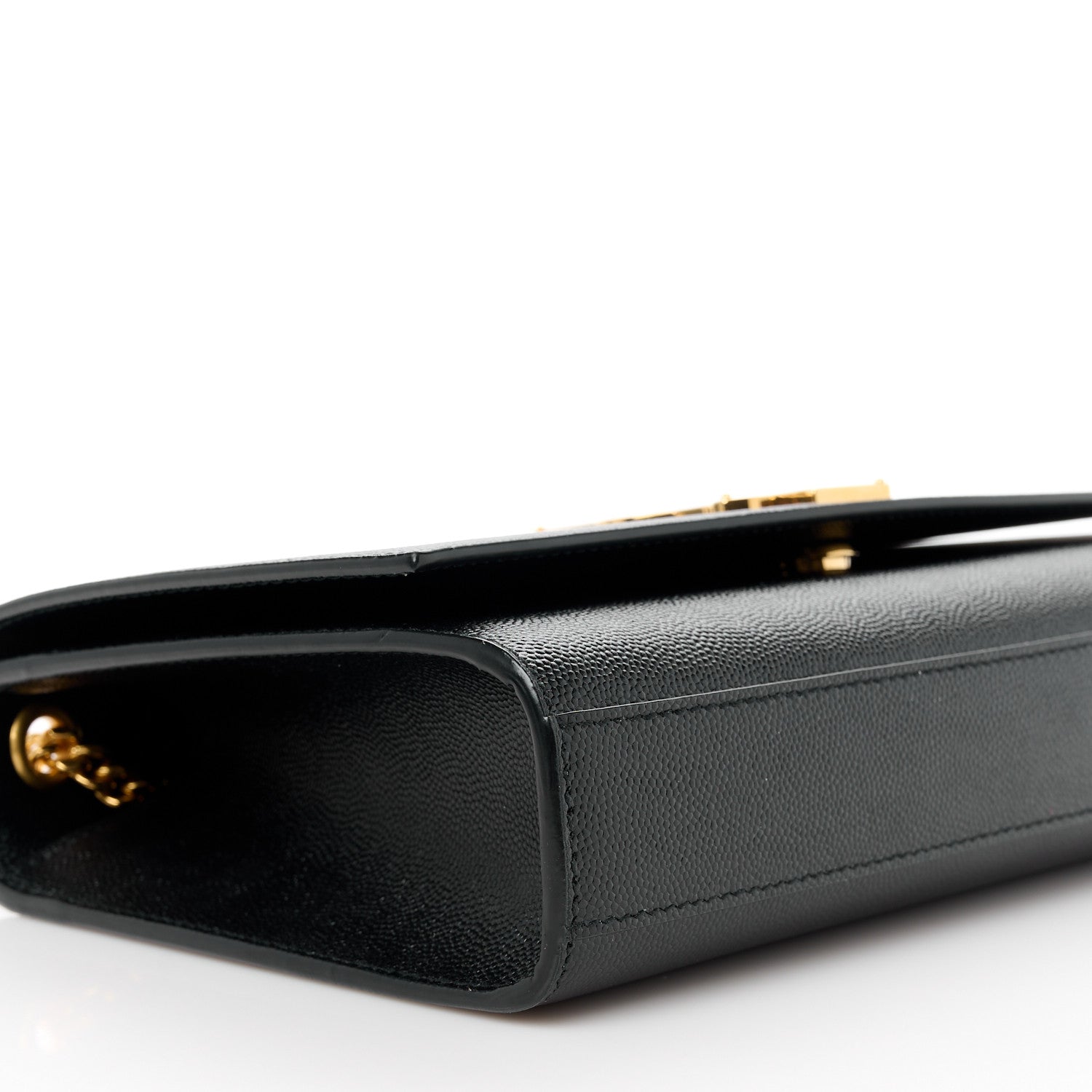 Saint Laurent Grain De Poudre Medium Monogram Kate Satchel Black 10 of 12
