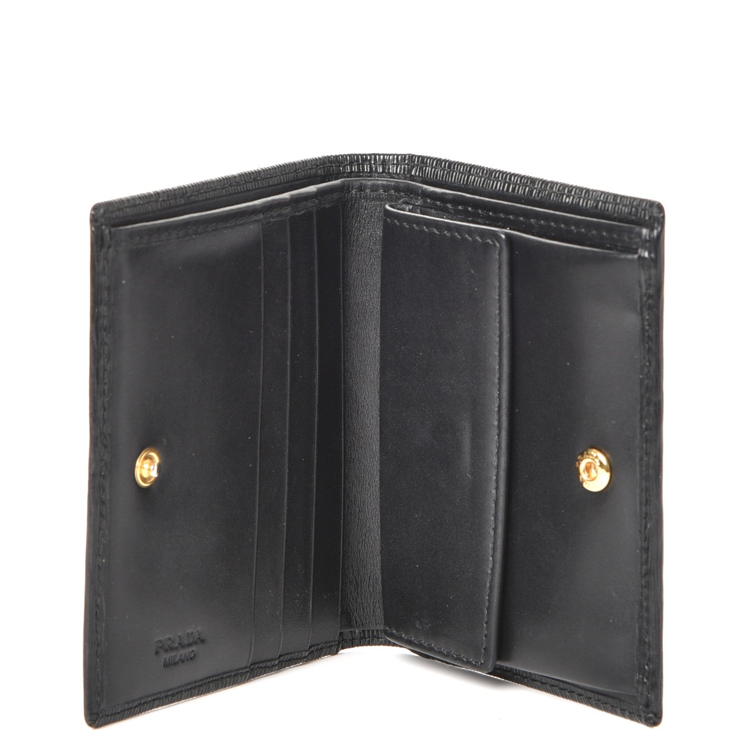 Prada Vitello Move Bi-Fold Wallet Nero Black 5 of 9