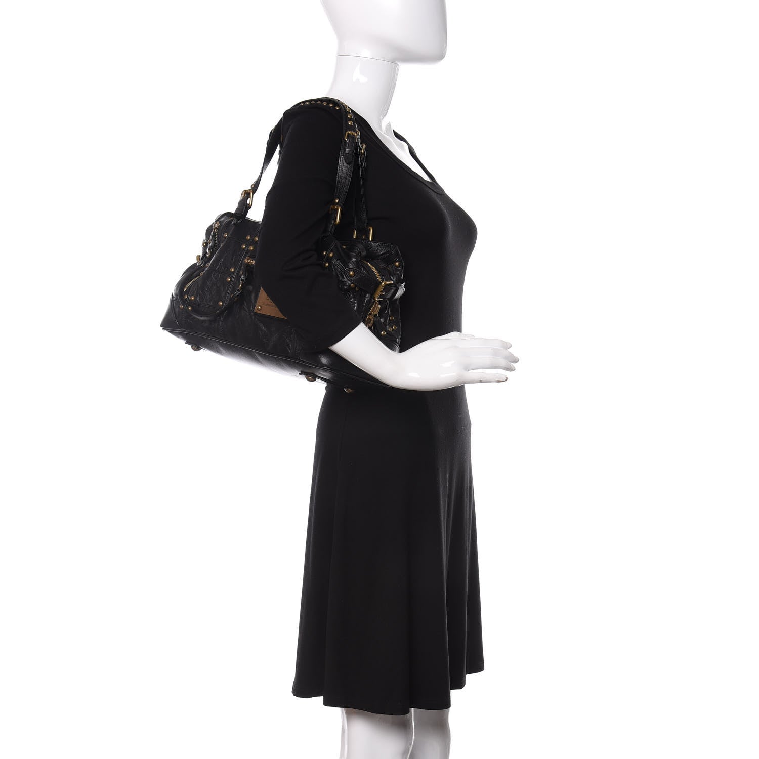 Louis Vuitton Lambskin Riveting Black 2 of 14