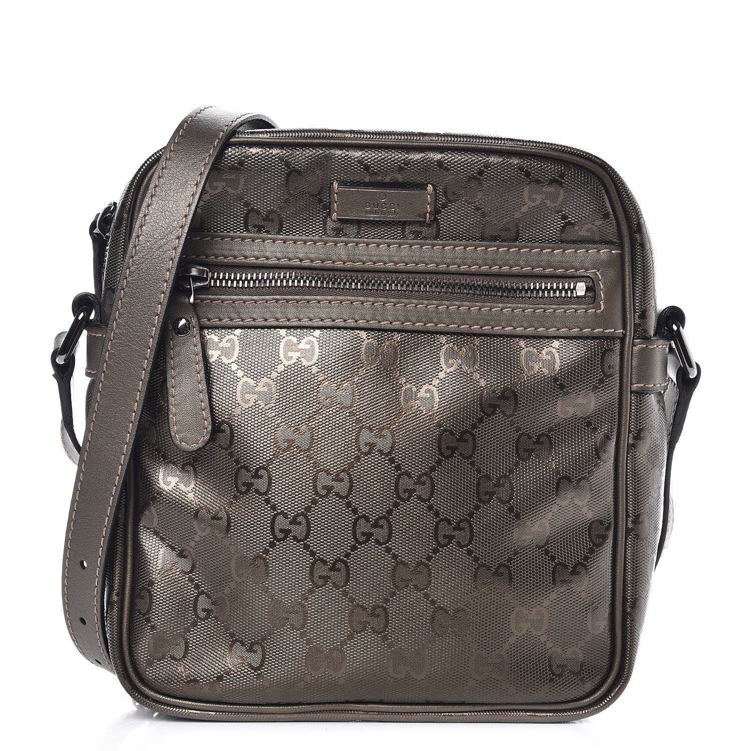 Gucci Imprime Monogram Small Messenger Bag Pewter 1 of 8