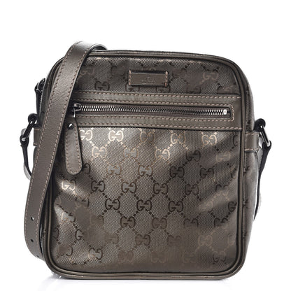 Gucci Imprime Monogram Small Messenger Bag Pewter 1 of 8