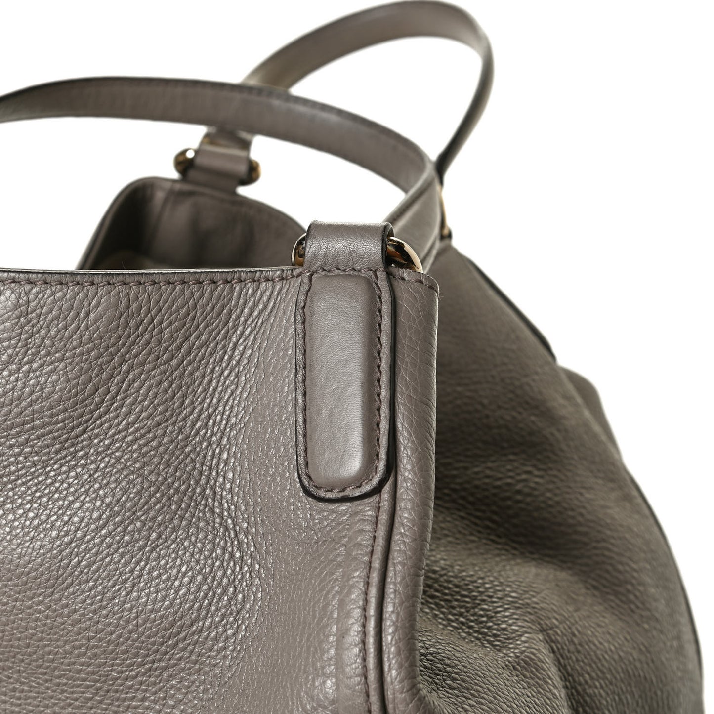 Pebbled Calfskin Medium Soho Shoulder Bag New Fango
