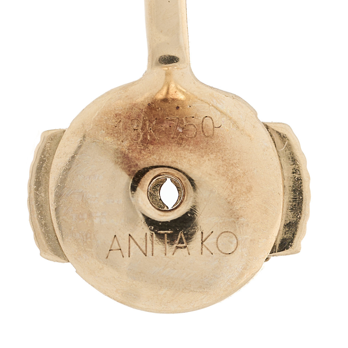 Anita Ko 18K Yellow Gold Diamond Pear Orbit Earring 5 of 5