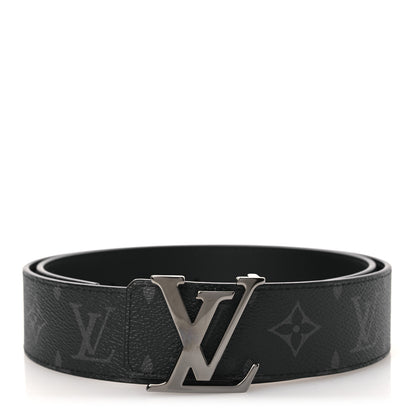 Louis Vuitton Monogram Eclipse Taigarama 40mm LV Initiales Reversible Belt 85 34 Black 1 of 8