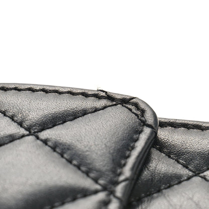 Chanel Aged Calfskin Quilted Reissue Flap Card Holder Black 11 of 11