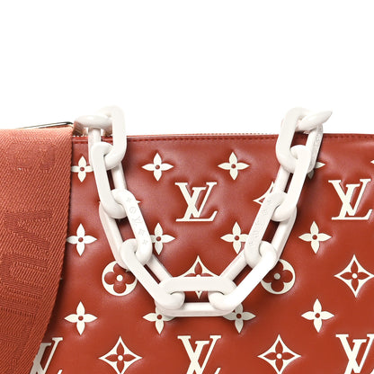 Louis Vuitton Lambskin Embossed Monogram Coussin PM Terracotta Brown 7 of 10