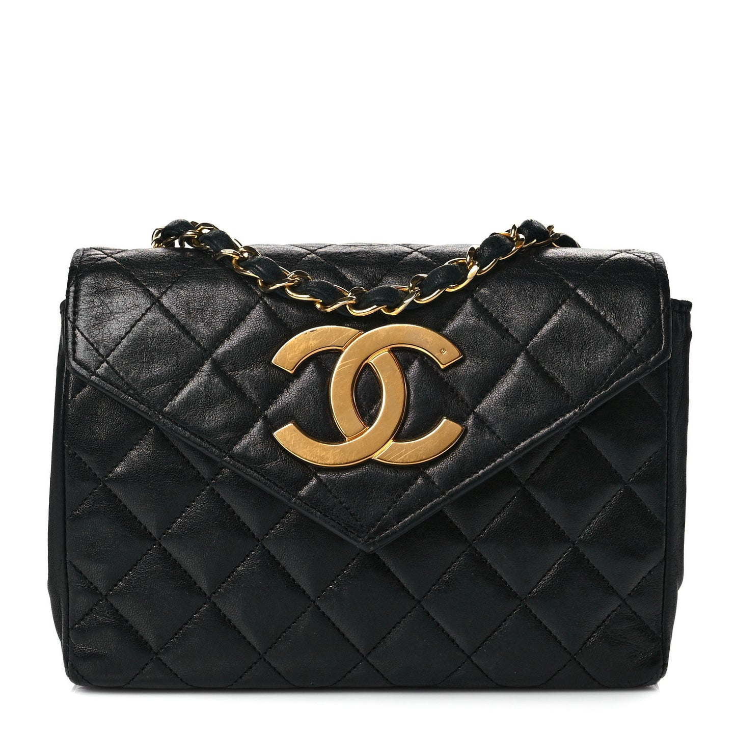 Lambskin Quilted Mini Flap Black