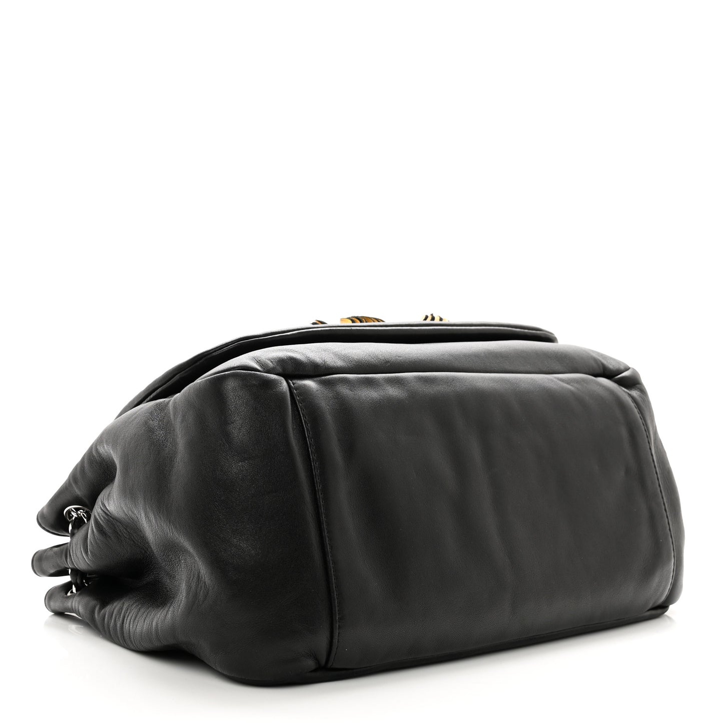 Lambskin CC Disc Accordion Flap Black