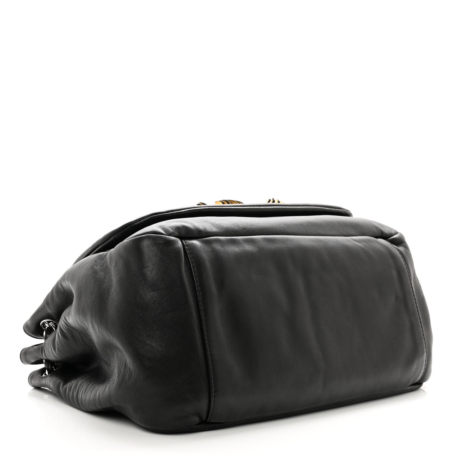 Chanel Lambskin CC Disc Accordion Flap Black 4 of 12