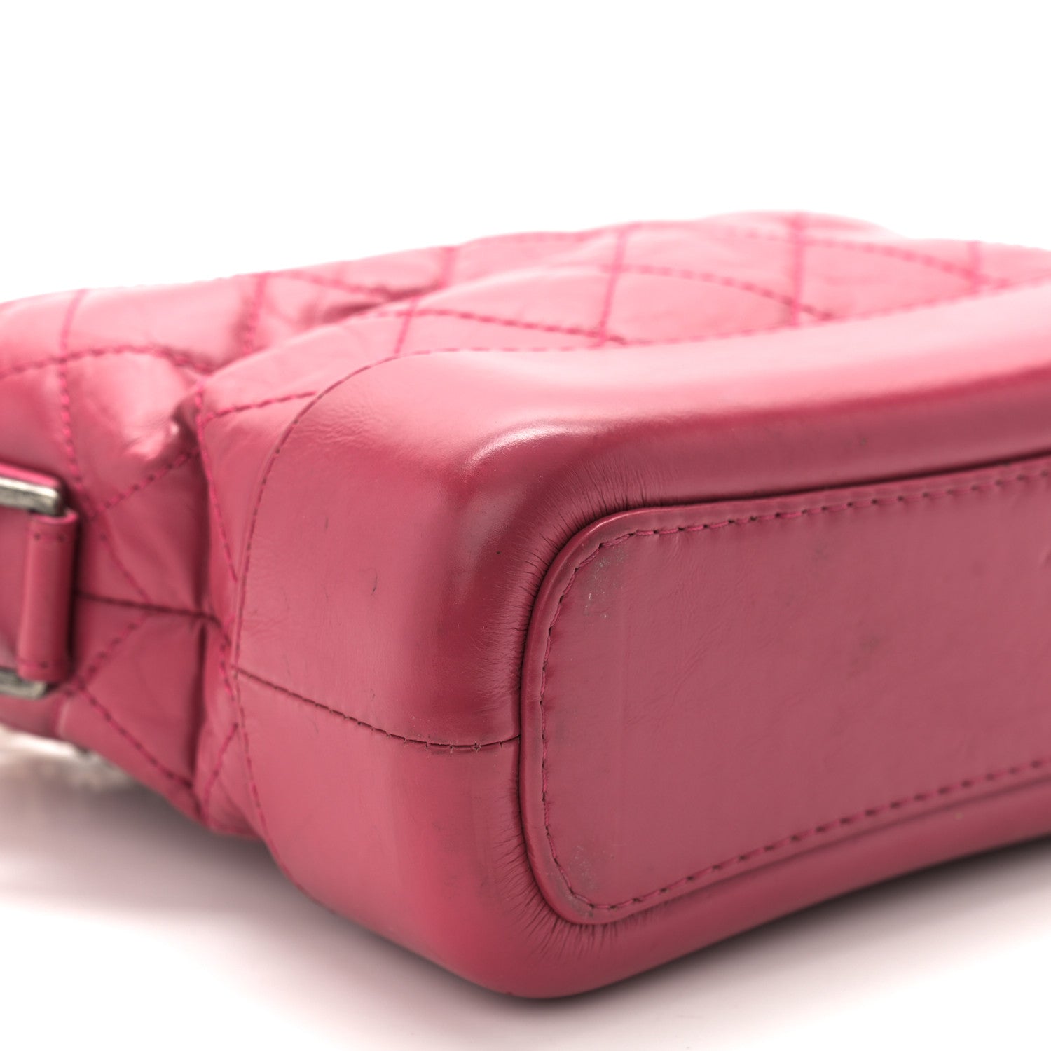 Chanel Aged Calfskin Quilted Small Gabrielle Hobo Dark Pink 9 of 11