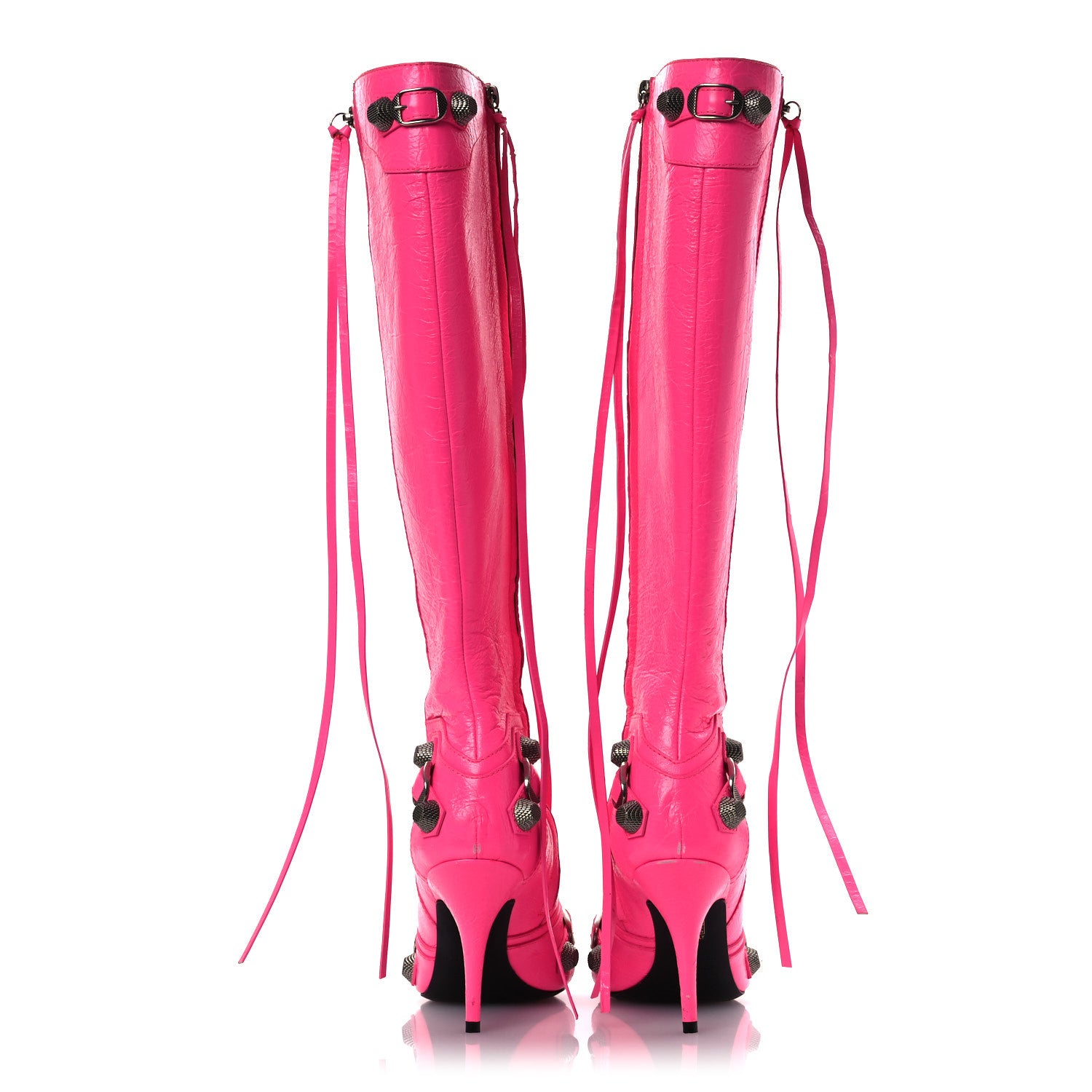 Balenciaga Agneau Arena Cagole 90mm Boots 38 Fluo Pink 6 of 15