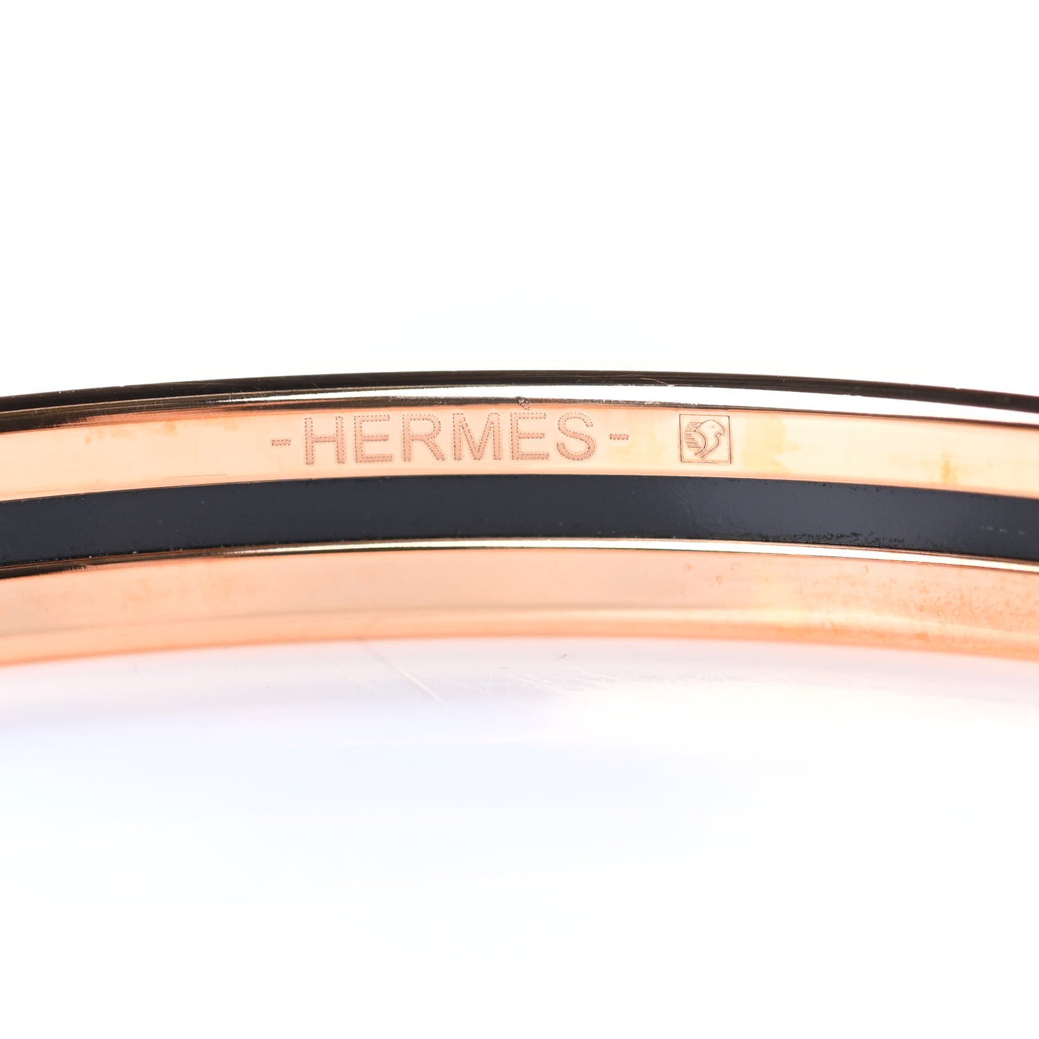 Hermes Enamel Printed Extra Narrow Printed Bracelet 65 Pink 4 of 6