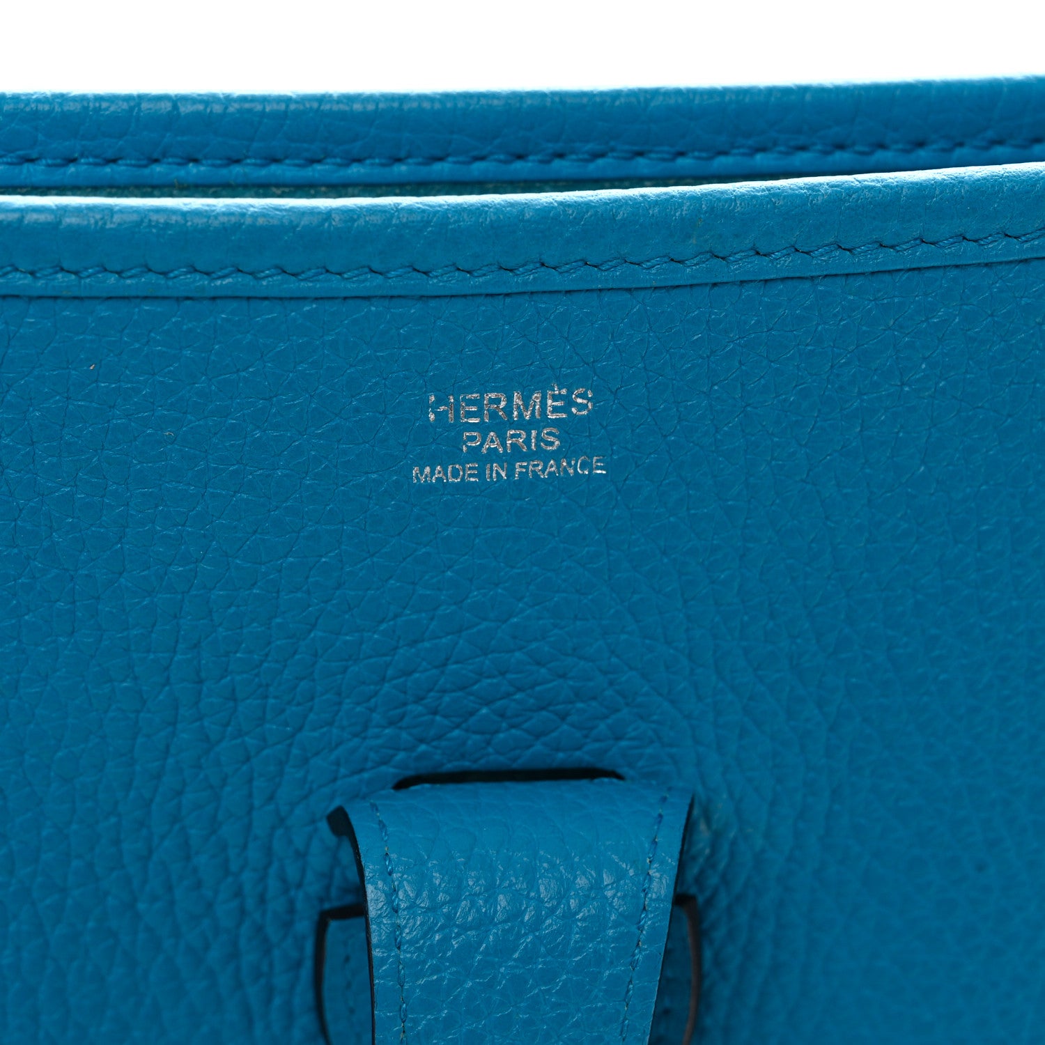 Hermes Taurillon Clemence Evelyne III GM Bleu Frida 7 of 14