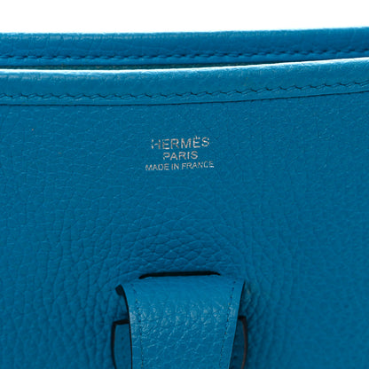 Hermes Taurillon Clemence Evelyne III GM Bleu Frida 7 of 14