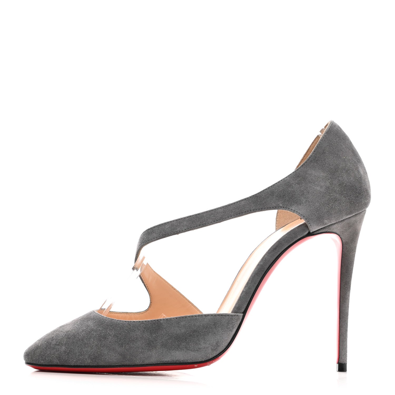 Christian Louboutin Veau Velours Catchy One 100 Pumps 38 Shadow 1 of 11
